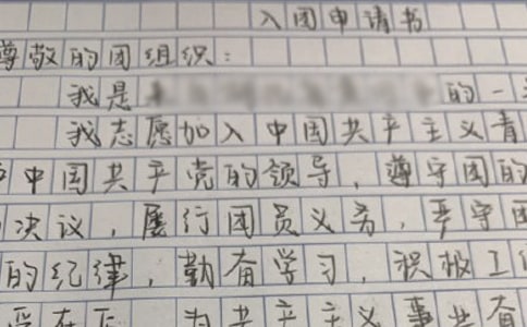 初三在校生入團申請書