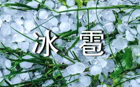 夏天的冰雹作文